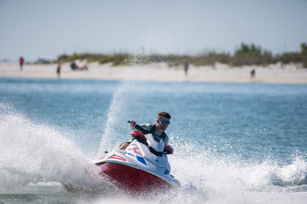 man on a jet ski