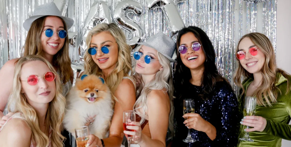 bachelorette party with dog