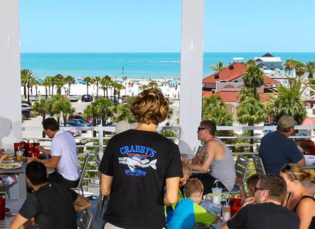 beach view at Crabby's