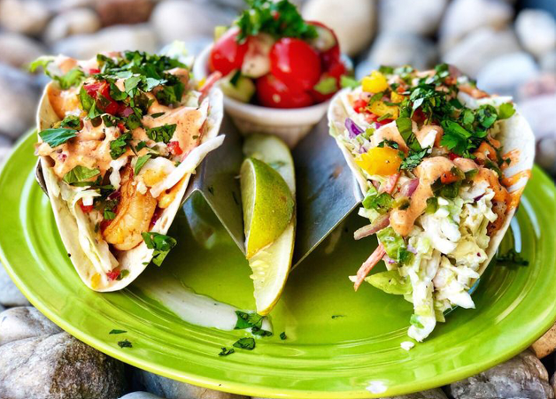 colorful fish tacos