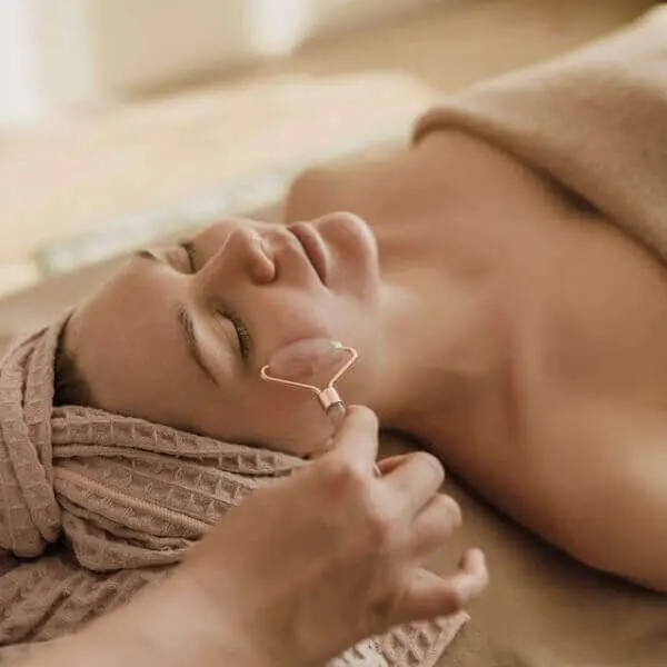 woman getting a face massage