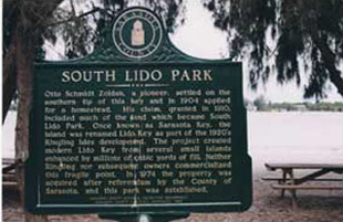 South Lido Park Historical marker