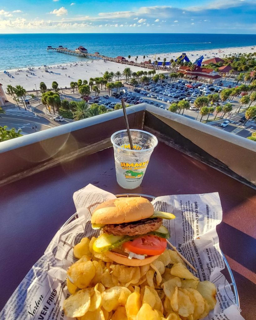rooftop view of beach from Jimmy's Crow's Nest