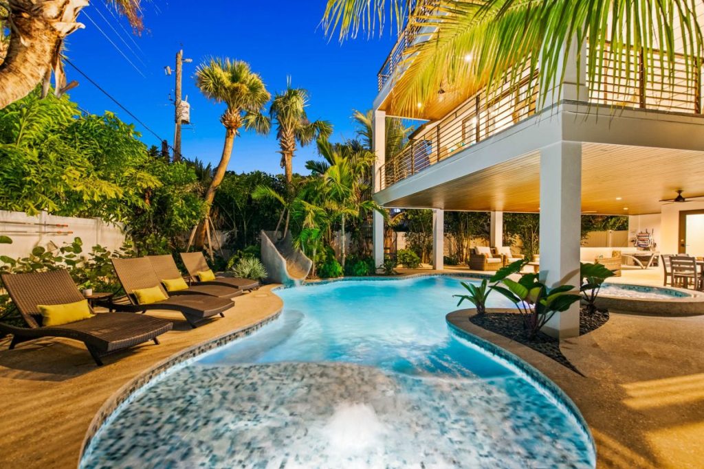 pool of Lido Key vacation rental